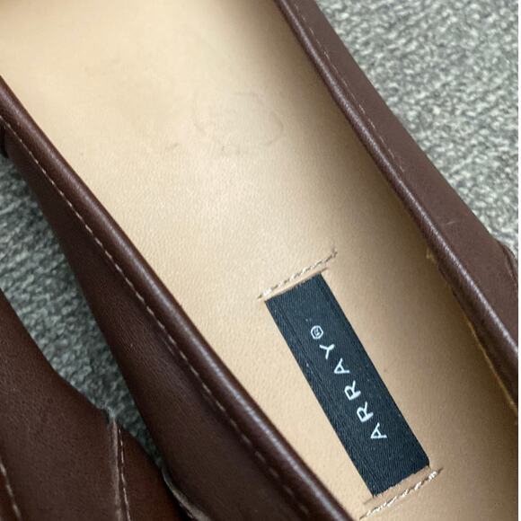 Leather Flats Penny Loafers Brown Size 10 Comfort Slip On Shoes Array Marlowe - Picture 7 of 10